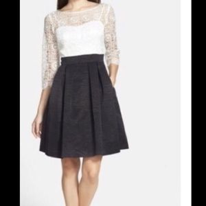 Eliza J black and white cocktail dress